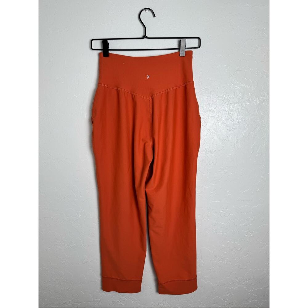 Old Navy High Waisted PowerSoft Crop Jogger Pant Buttery Soft - Orange - Picture 9 of 12